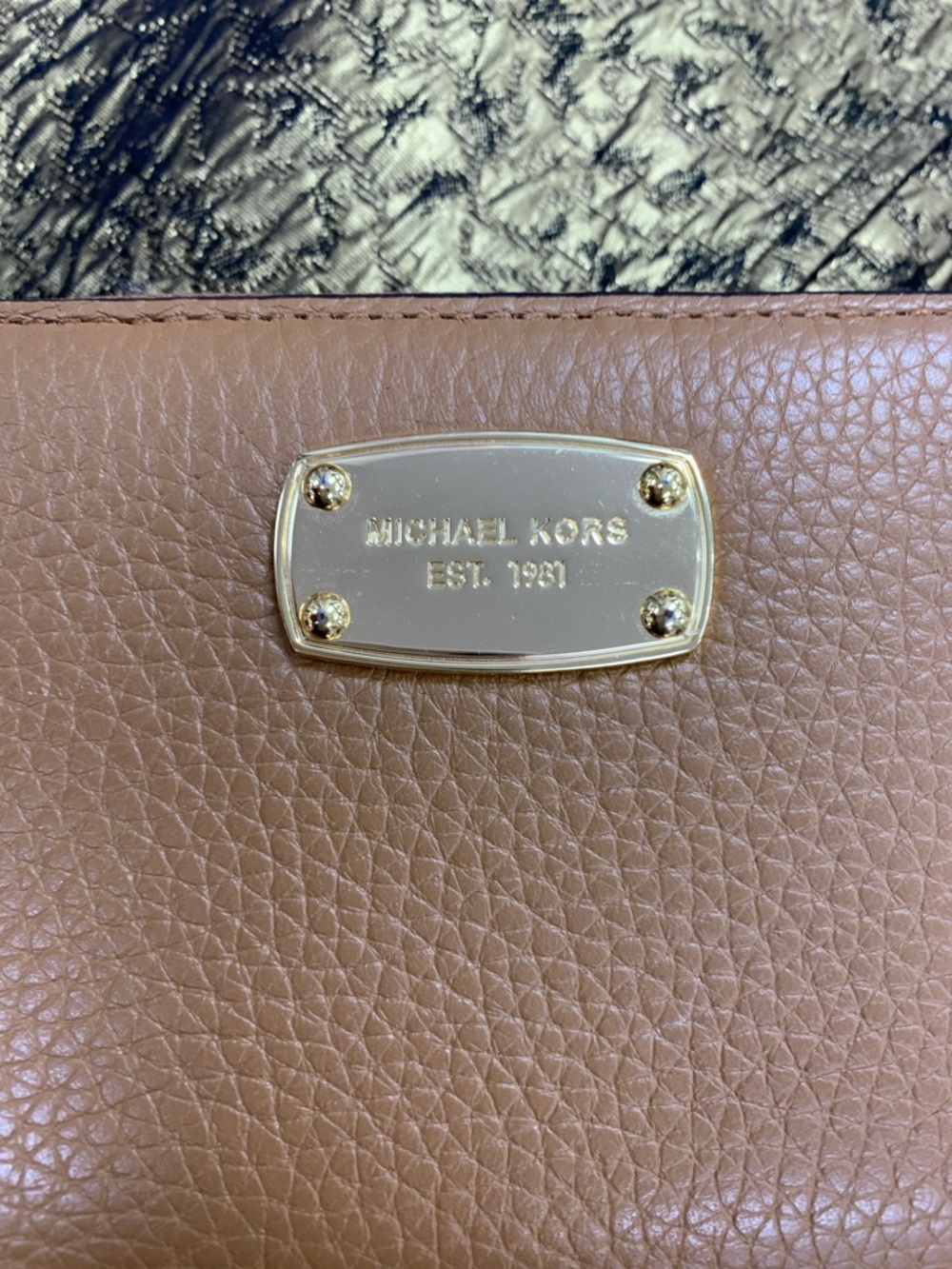 Michael Kors Pebbled Leather Zip Wallet - Mauve Brown - Picture 6 of 8